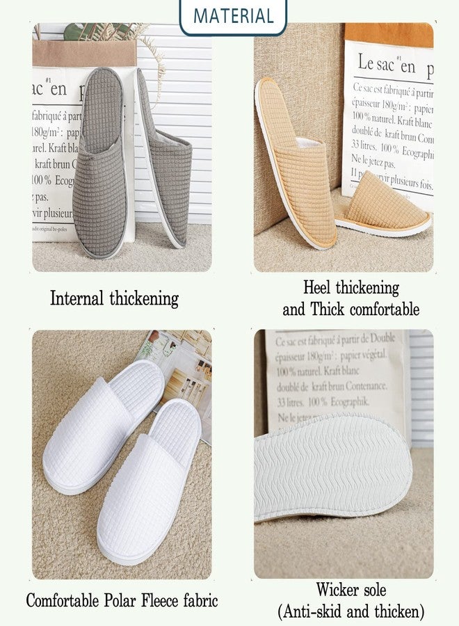 OSTADARRA 6 Pairs Spa Slippers, Non Slip Disposable Slippers For Guest, Washable Reusable, Which Can Be Used As Women Men, House, Indoor, Bathroom, Bedroom, Hotel, Bride Slippers (2 sizes) - Image 4