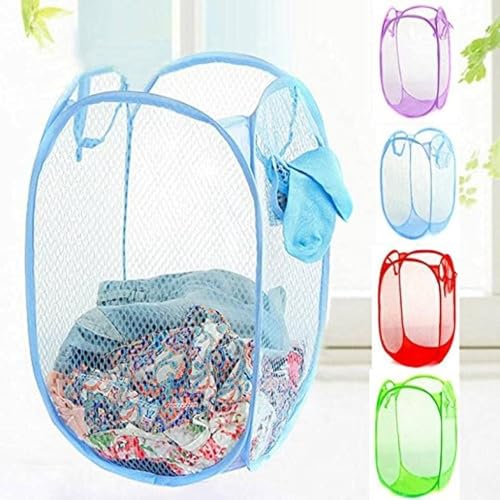 BB BACKBENCHERS Heavy Duty Laundry Basket | Large Round Collapsible Storage Hamper | for Blankets, Toys & Laundry | Foldable Home Organizer for Dorm, Apartment | Blue - Image 5
