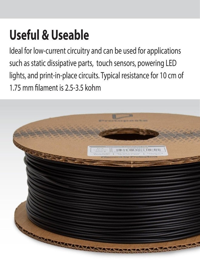 Proto-Pasta Protopasta Electrically Conductive Composite Black PLA 3D Printer Filament for Electrically Conductive 3D Prints | Easy Printing with Low Warp | 1.75mm Filament | 500g with Recyclable Cardboard Spool - Image 3