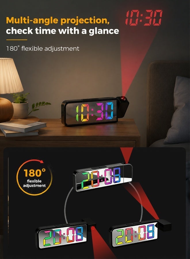 Arabayt Sleek LED Digital Alarm Clock with USB Charging Ports, Adjustable Alarm Volume, Modern Minimalist Bedside Clock for Home Bedroom - Image 5