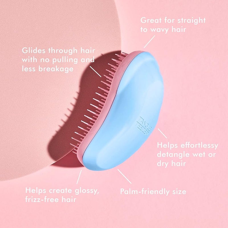 تانجل تيزر 1 Tangle Teezer فرشاة فك التشابك الأصلية للشعر الرطب والجاف لجميع أنواع الشعر وردي سماوي - Image 1