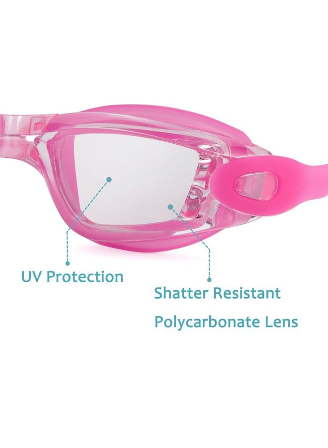 Rock Pow Swim Cap Swim Goggles， Swim Cap for Long Hair Anti Fog UV Protection for Adult Kid with Sets