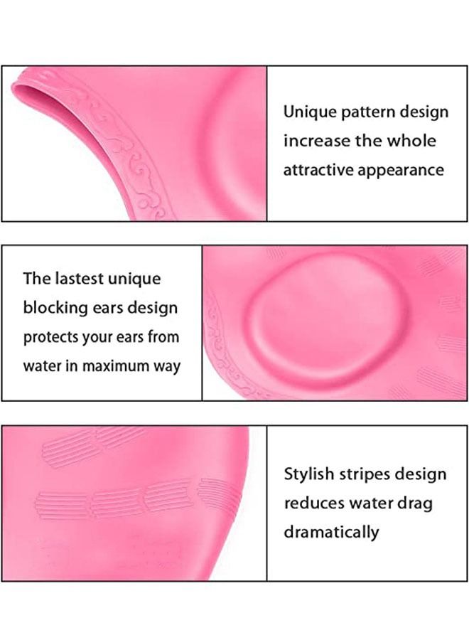 Rock Pow Swim Cap Swim Goggles， Swim Cap for Long Hair Anti Fog UV Protection for Adult Kid with Sets
