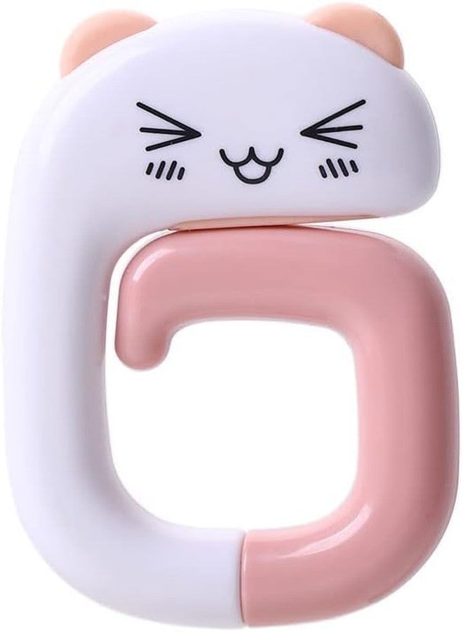 WinldMonmo Portable Folding Handbag Hanger Table Hook, 2.95x1.96 inches, Pink Cat, for Desk, Under Table Bar, Purse Holder, Handbag Accessories - Image 1