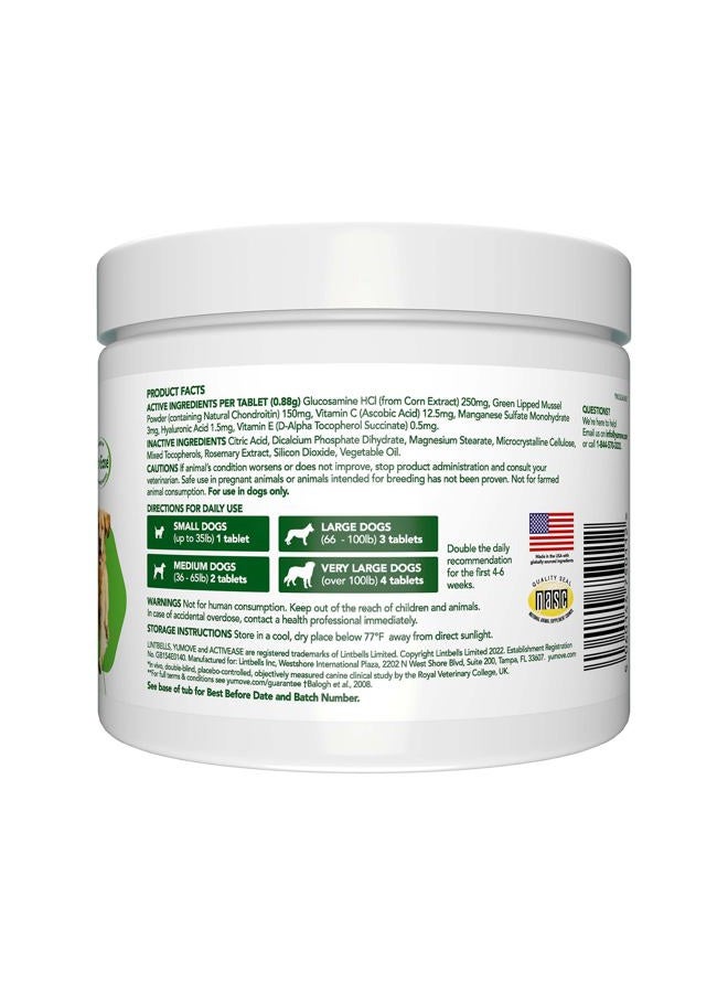 Lintbells YuMOVE Hip and Joint Supplement for Dogs with Glucosamine, Green Lipped Mussel, Chondroitin, MSM, Omega 3 & Hyaluronic Acid - Joint Support Supplement - for Adult Dogs 300 Tablets  - Image 2