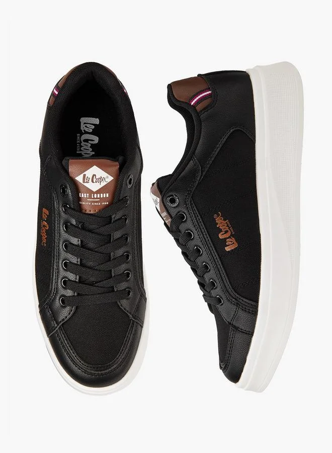 Men's Solid Lace-Up Sneakers