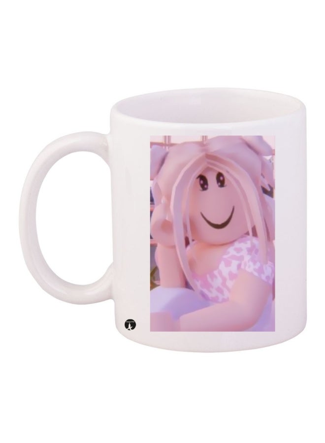 RYN Ceramic Coffee Mug White/Pink