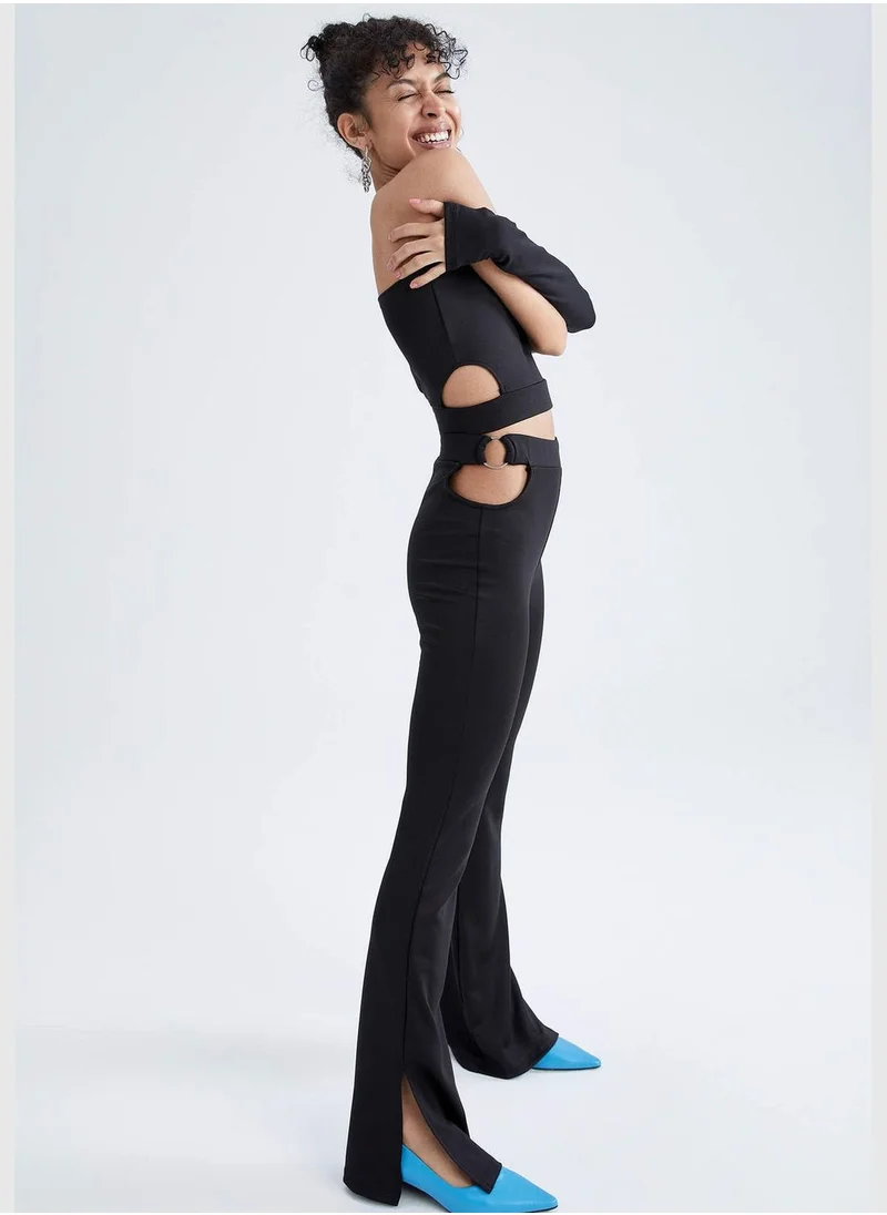 ديفاكتو Cut Out Detail Side Split Culottes