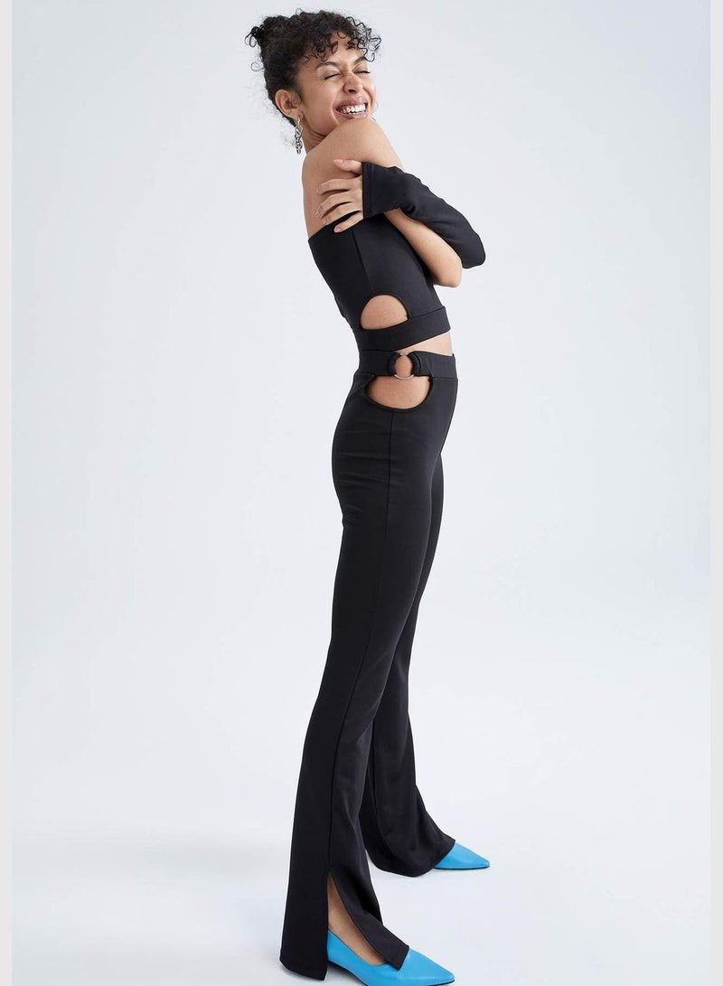 DeFacto Cut Out Detail Side Split Culottes  - Image 3