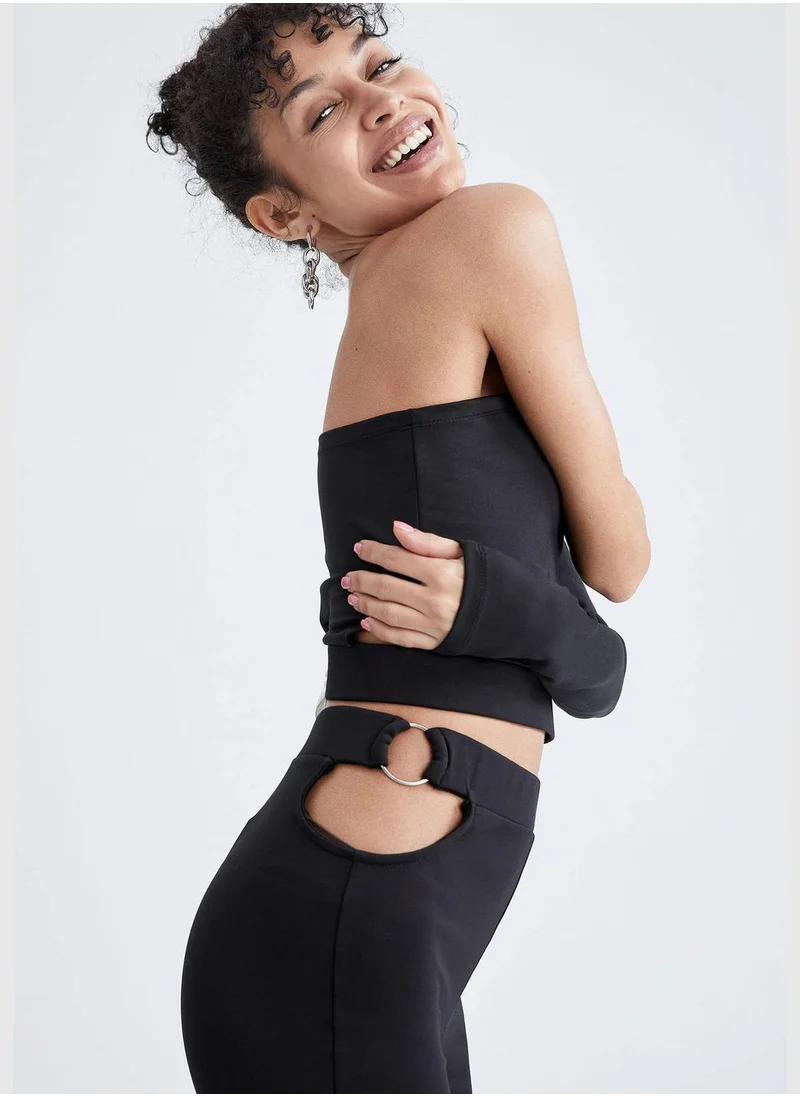 ديفاكتو Cut Out Detail Side Split Culottes