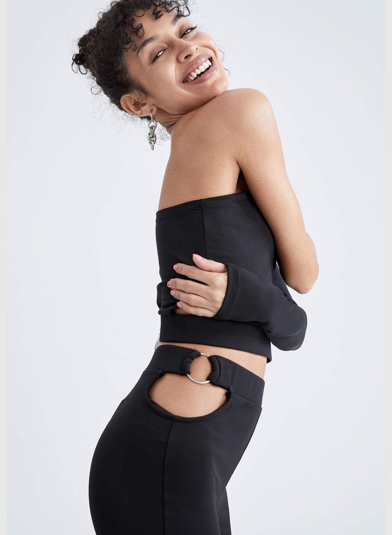 DeFacto Cut Out Detail Side Split Culottes  - Image 5