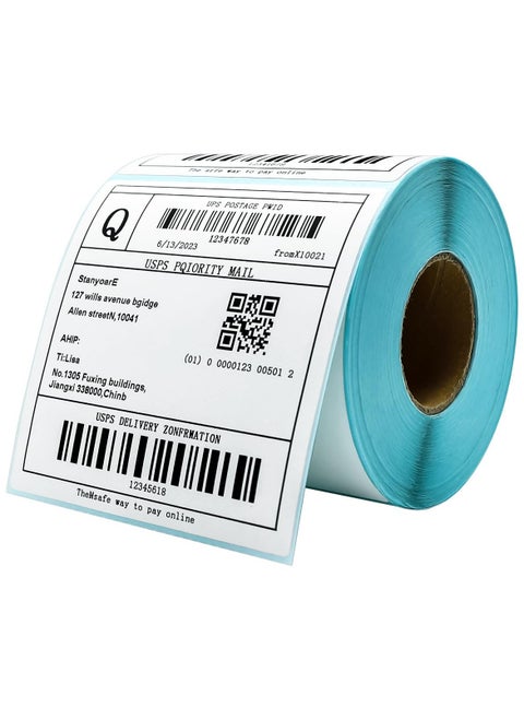 Thermal Direct Shipping Labels BPA Free Barcode Address Label Stickers Compatible with Rollo Zebra Printer Printers Postage Address Labels 1Roll 500 Labels 10x10cm