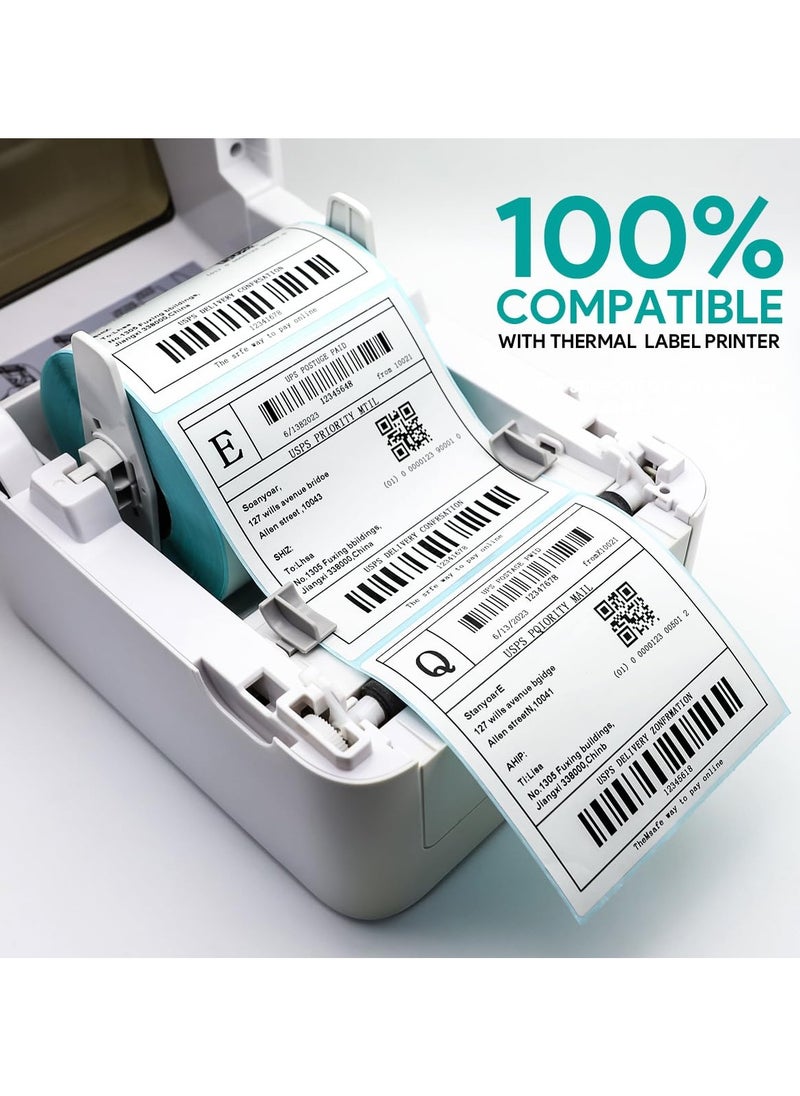 Thermal Direct Shipping Labels BPA Free Barcode Address Label Stickers Compatible with Rollo Zebra Printer Printers Postage Address Labels 1Roll 500 Labels 10x10cm