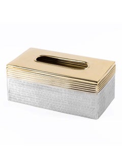 Nile Tissue Box, Silver & Gold - 25x10 cm - pzsku/ZB7A3BE3BEED5F5BD184EZ/45/_/1712065298/d30e27c5-5959-4ad7-922e-7d540724d9a6