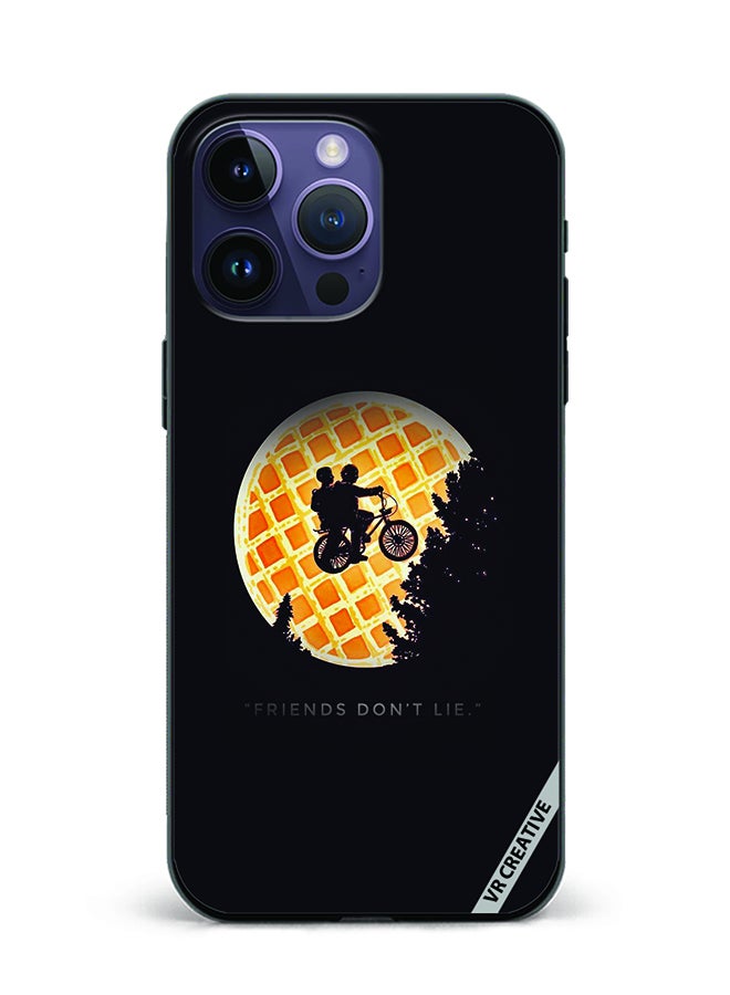 VR CREATIVE Protective Case Cover For Apple iPhone 16 Pro Max Friends Don'T Lie Design Multicolour