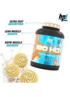 BPI SPORTS ISO HD Pure Isolate Whey Protein  - Vanilla Cookie - (70 Servings)  - Image 2