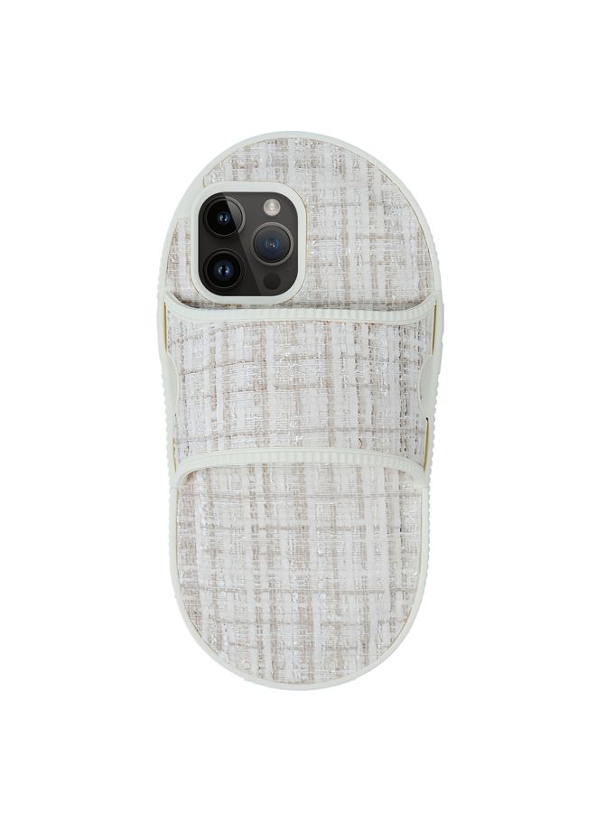 HuHa Case Cover For iPhone 13 Pro Max Creative Flannel Slipper Design TPU Phone Case Grey