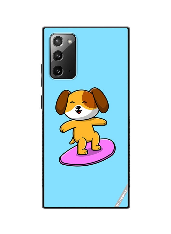 VR CREATIVE Protective Case Cover For Samsung Galaxy Note20 5G Surf Dog Design Multicolour - Image 1