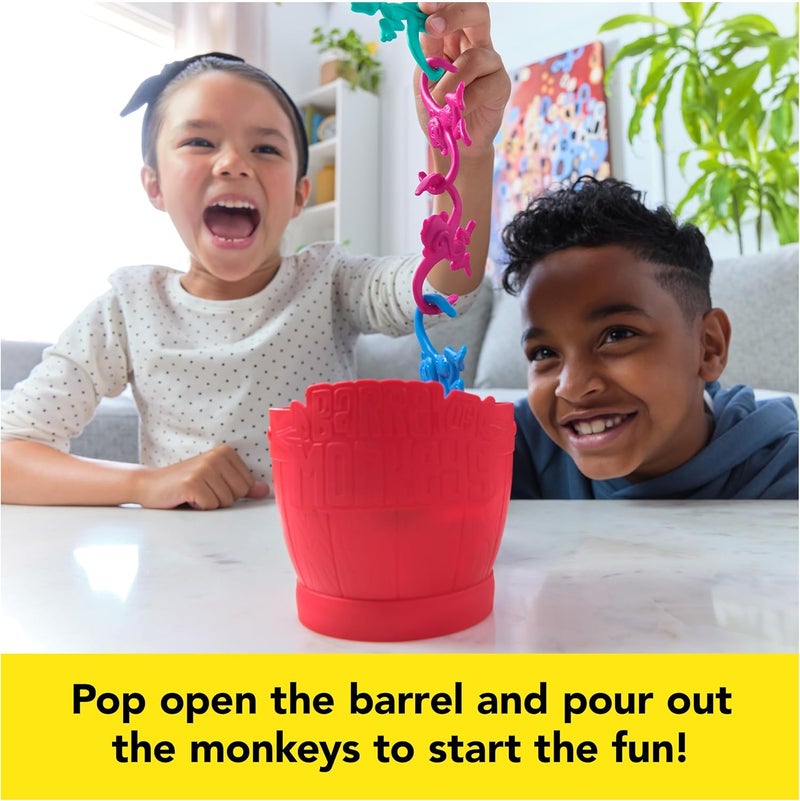 Spin Master Games Barrel of Monkeys Classic Family Game for Kids Ages 3+, Connect the Monkey Chain Skill Game, Fun Dexterity Toy for 1–4 Players - Image 3