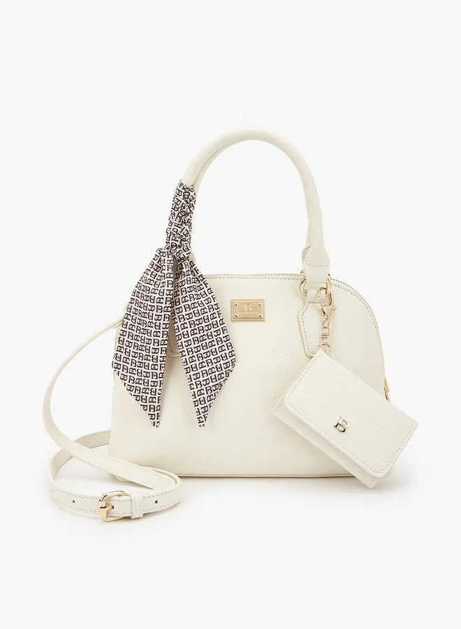 Flora Bella By Shoexpress Flora Bella Scarf Accent Crossbody Bag with Detachable Pouch