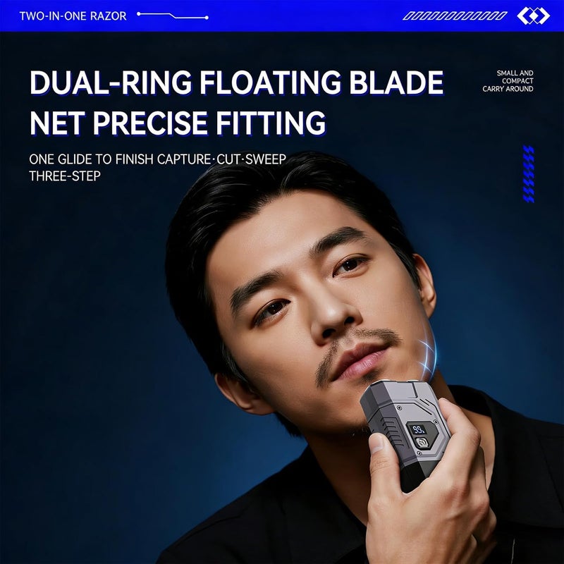 Function Electric and Nose Hair Trimmer Offering Gentle Efficient Hair Removal with Battery Display Grooming - Image 2