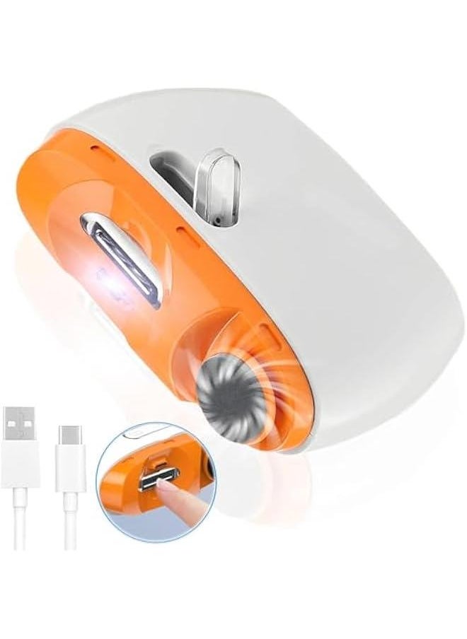 MIXDE Electric Nail Clippers,Electric Nail Clipper with Nail File,2 in 1 Baby Nail Trimmer,Portable Electric Nail Cutter with Nail Scraps Storage,LED Light,USB Charging,for Babies, Adults and Seniors  - Image 1