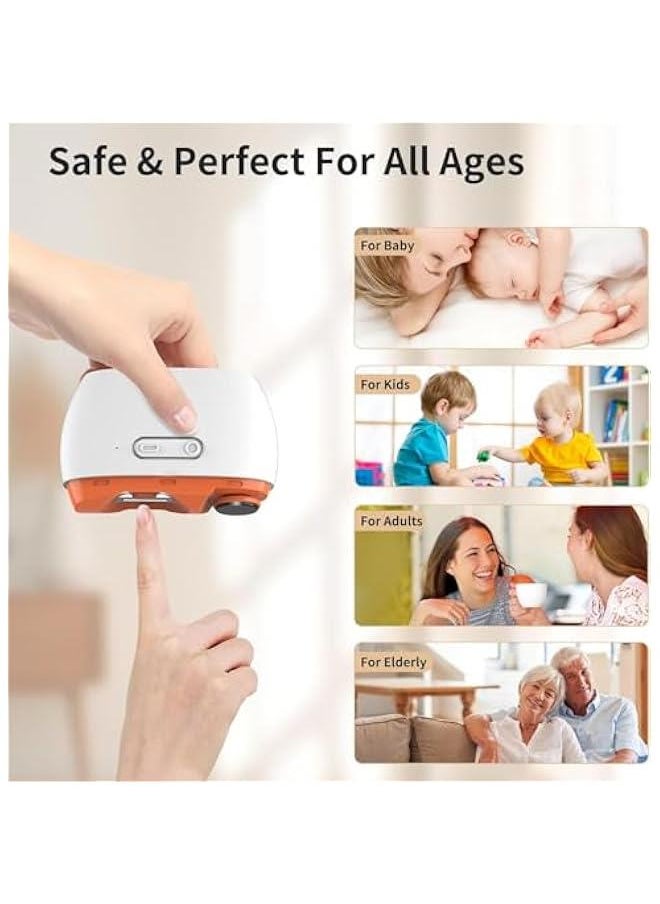 MIXDE Electric Nail Clippers,Electric Nail Clipper with Nail File,2 in 1 Baby Nail Trimmer,Portable Electric Nail Cutter with Nail Scraps Storage,LED Light,USB Charging,for Babies, Adults and Seniors  - Image 5