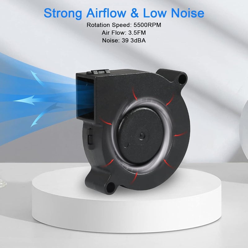 AITIAO 6PCS 5015 Blower Fan 5V DC Brushless Cooling Blower Fan 3D Printer Brushless Cooling Fans 50mmx15mm 2PIN - Image 5