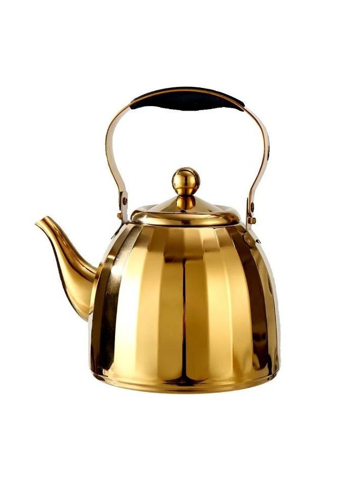 براد استانلس بالكامل من الخارج و الداخل باللون الدهبي مزود بصفاية اعشاب من الداخل - سعه 1.5 لتر - Image 1