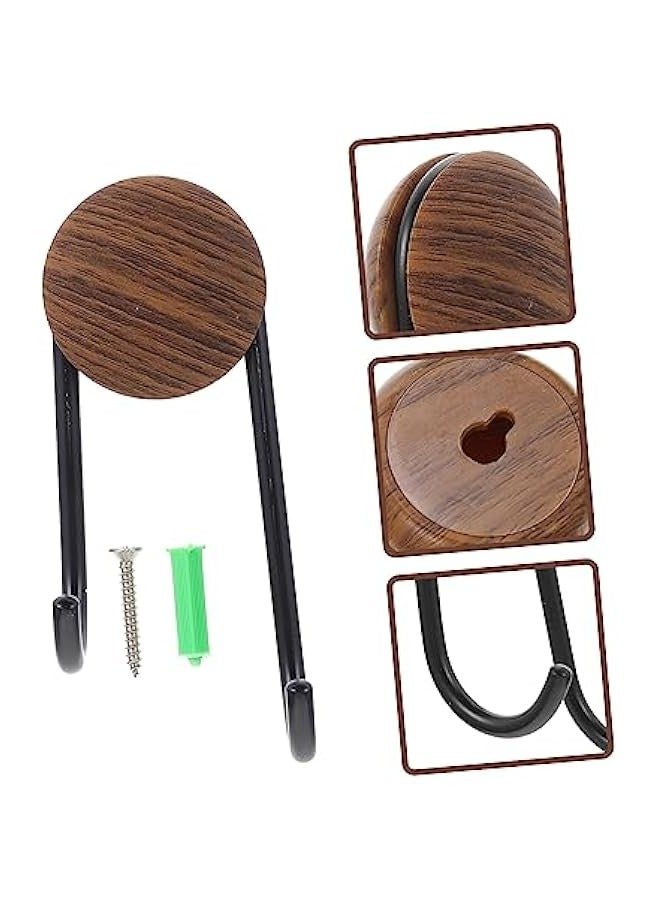 Stainless Steel Wall Mount Hook for Clothes Towel Home Decor, Wood Grain Design, Self-Adhesive Hanger - Image 5