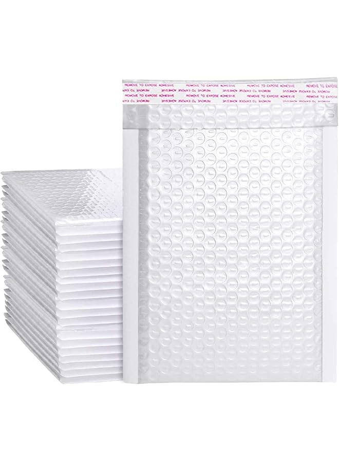 erorex Waterproof Padded Poly Self Seal Bubble Mailers Envelopes With Bubble Cushioning Wrap White 10 Pieces 10.2Inx11.8In - Image 1