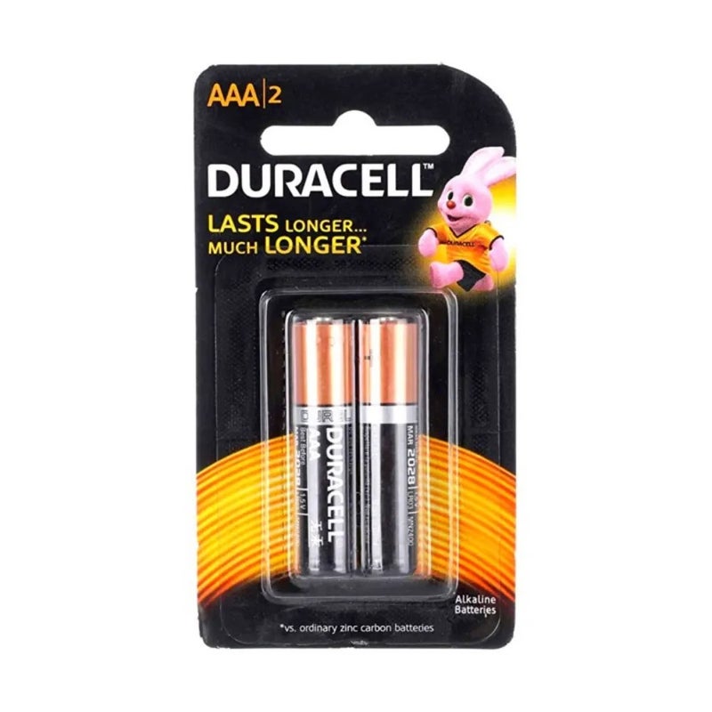 Duracell Original 1.5V AAA Alkaline Battery Lasts Longer Much Longer- 2pcs