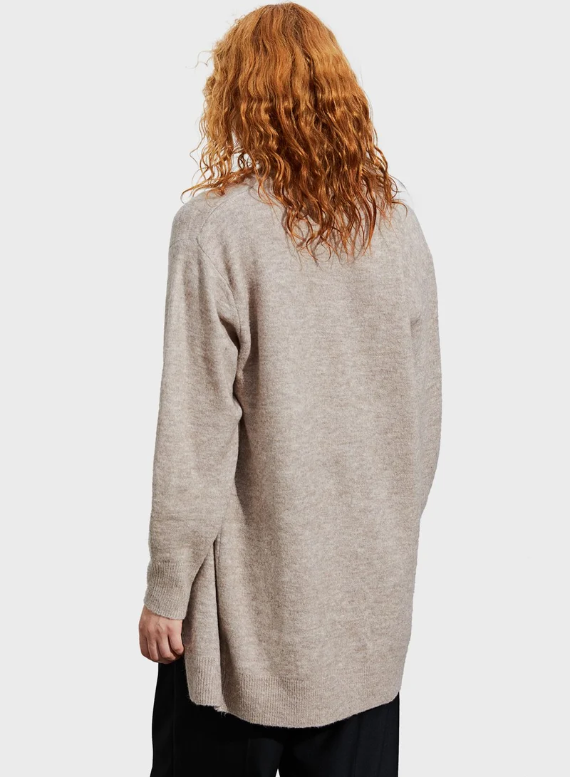 H&M Knitted Longline Cardigan