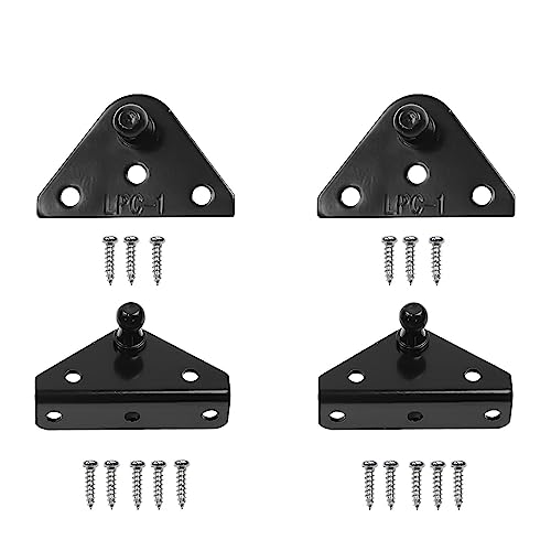 Hurotoms 10MM Gas Spring Mounting Lift Strut Bracket Ball Stud Mounting Bracket for Lift Support Prop, Pack of 4 (Black) - Image 1