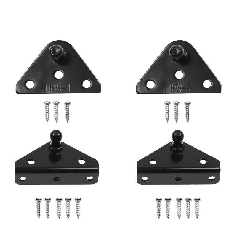 Hurotoms 10MM Gas Spring Mounting Lift Strut Bracket Ball Stud Mounting Bracket for Lift Support Prop, Pack of 4 (Black) - Image 5
