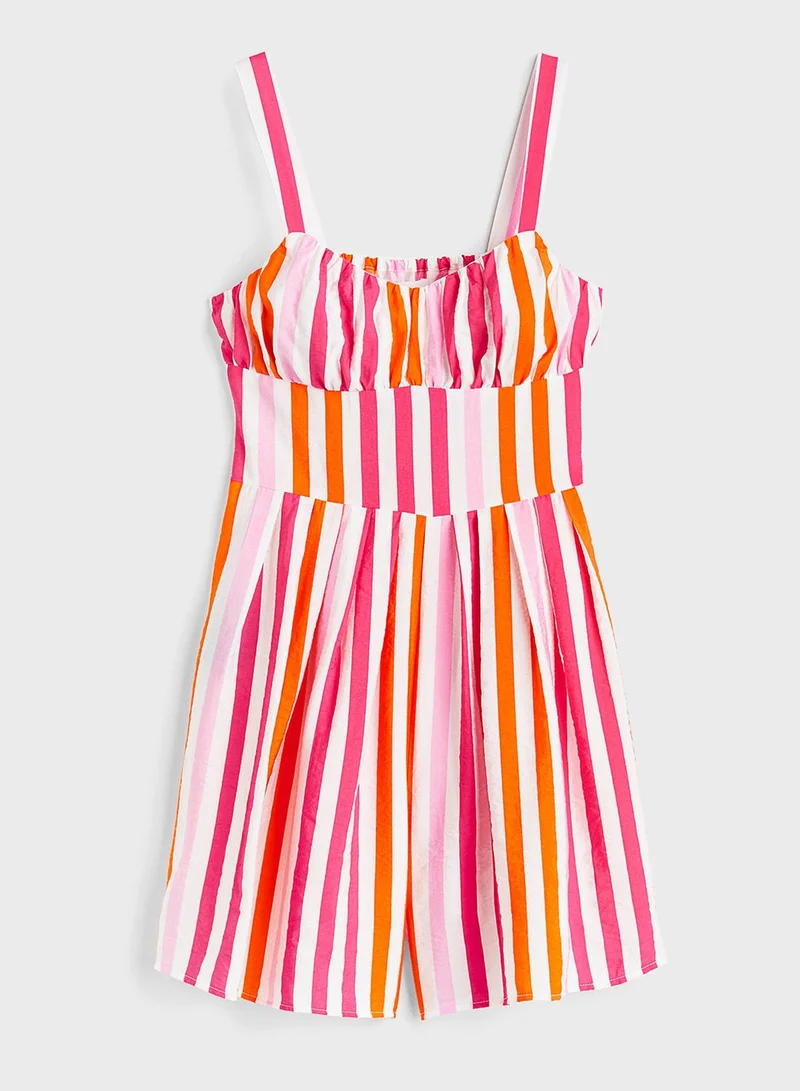 H&M Strappy Striped Playsuit