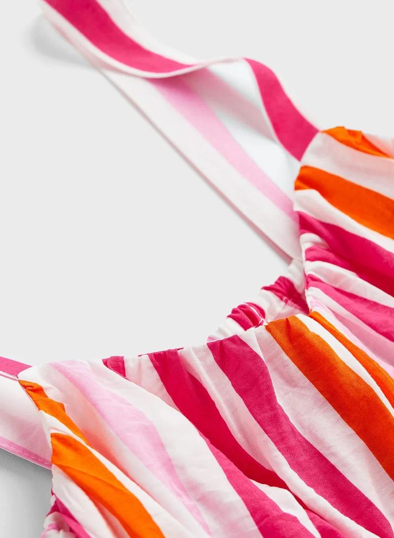 H&M Strappy Striped Playsuit