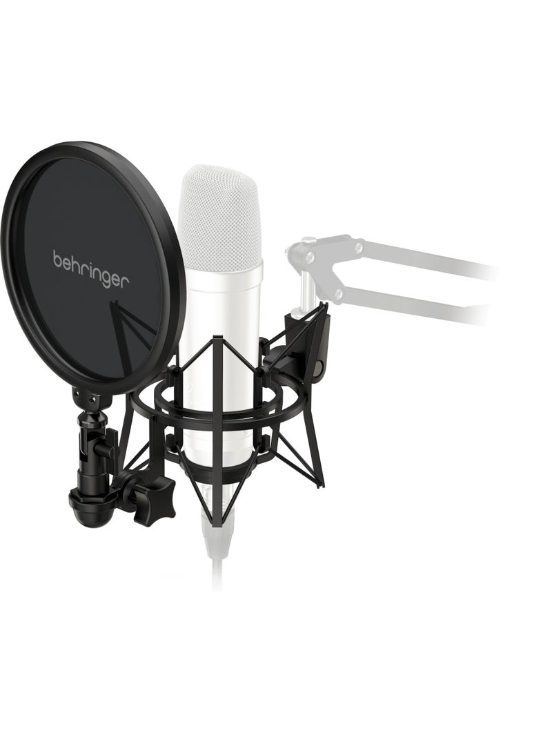 behringer SMP1000 Heavy-Duty Shock Mount with Detachable Pop Filter - Image 4