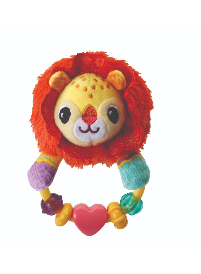 vtech Encourage your baby's sense of touch with the little lion rattle with the fluffy mane, satin, embroidered details and textured beads. - Image 1