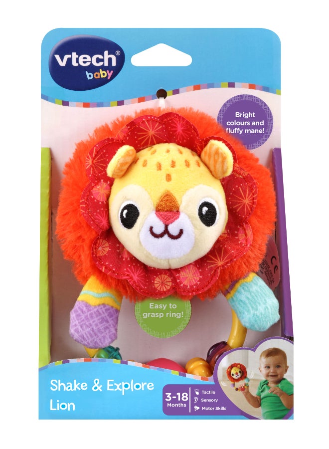 vtech Encourage your baby's sense of touch with the little lion rattle with the fluffy mane, satin, embroidered details and textured beads. - Image 2