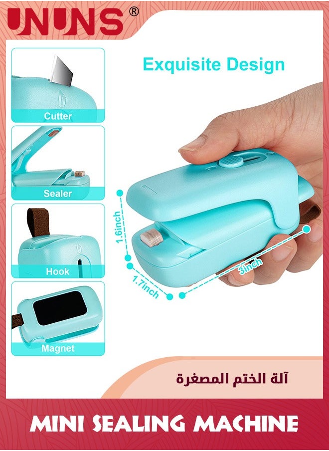 UNUNS Mini Sealing Machine,Heat Seal With Cutter And Magnet,Portable Mini Sealing Machine To Reseal Plastic Bags And Keep Snacks Fresh  - Image 2