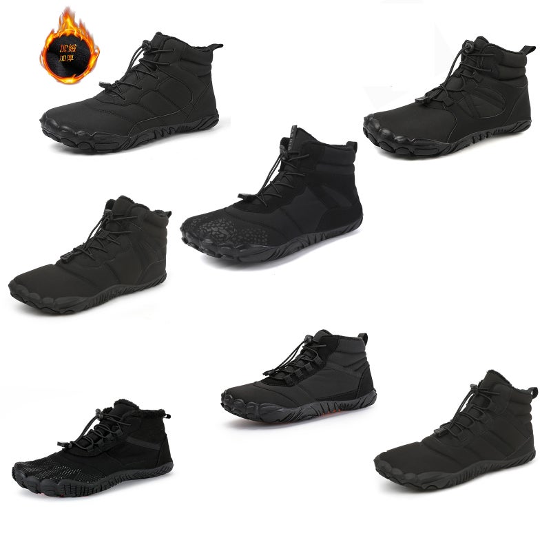 2024 Fleece-Lined Waterproof Snow Boots Warm Breathable Couple High-Top Casual Cotton Shoes - Image 2