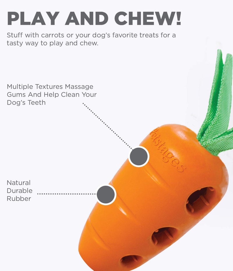 Petstages Carrot Stuffer Treat-Dispensing Interactive Dog Toy - Image 3