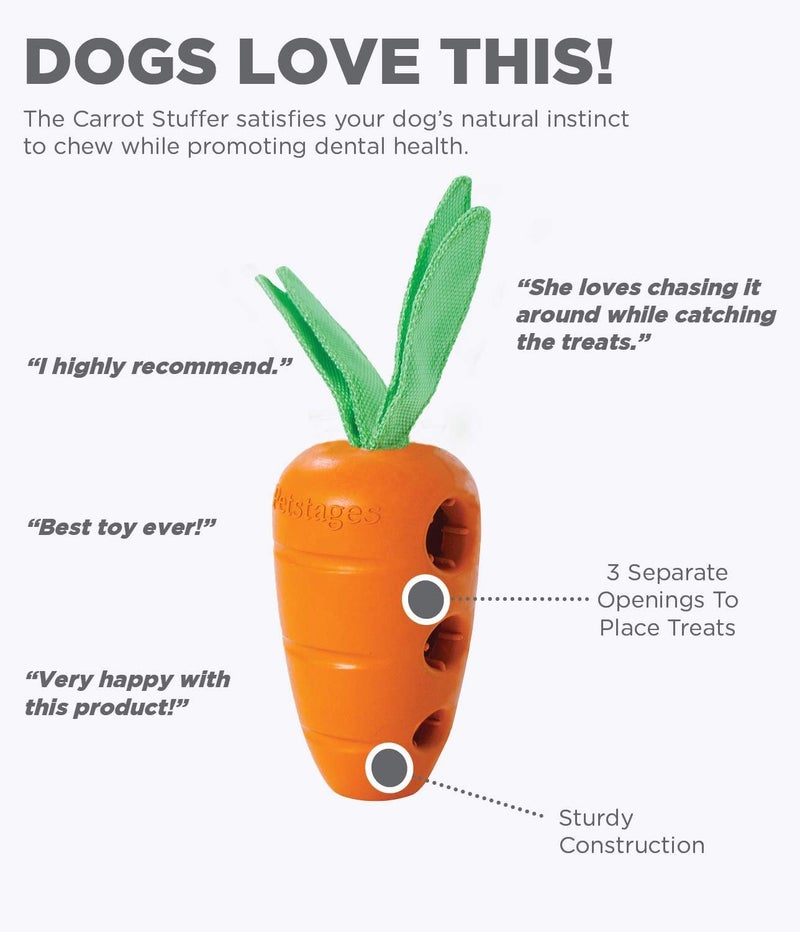 Petstages Carrot Stuffer Treat-Dispensing Interactive Dog Toy - Image 5