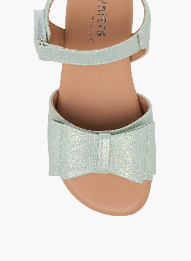 JUNIORS Girls Bow Applique Hook and Loop Sandals - Image 3