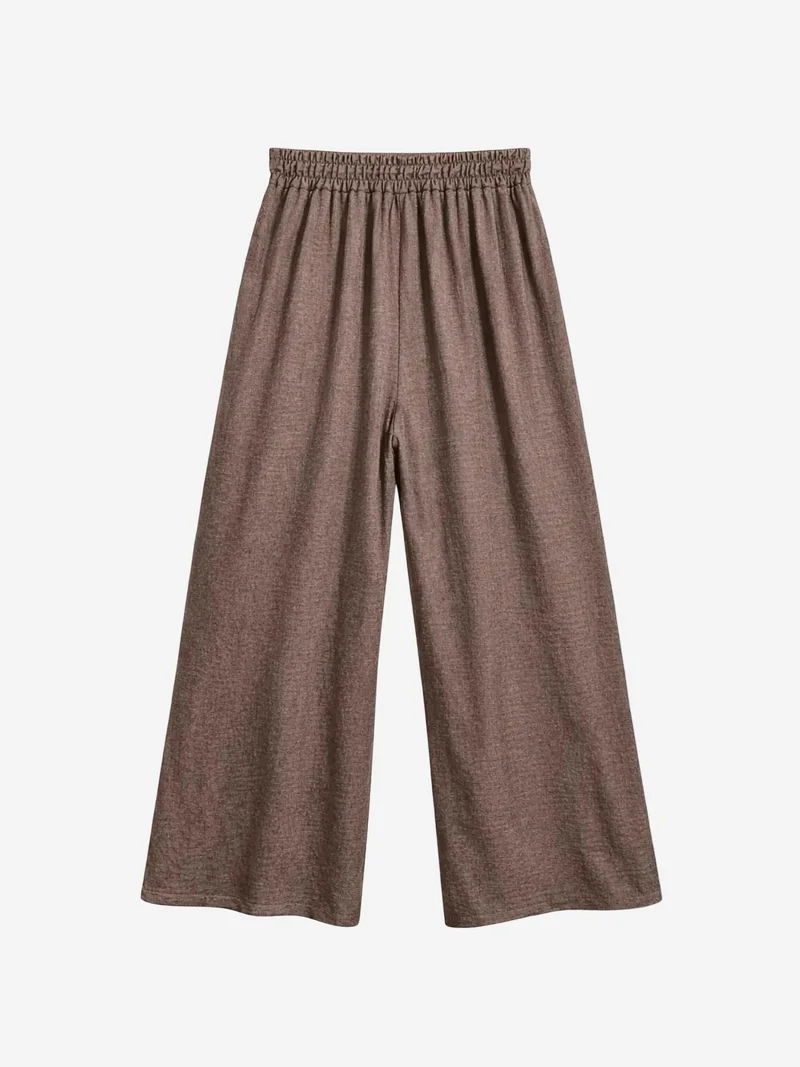 ميكسراي MIXRAY High Waist Wide Leg Palazzo Pants with Tie Detail