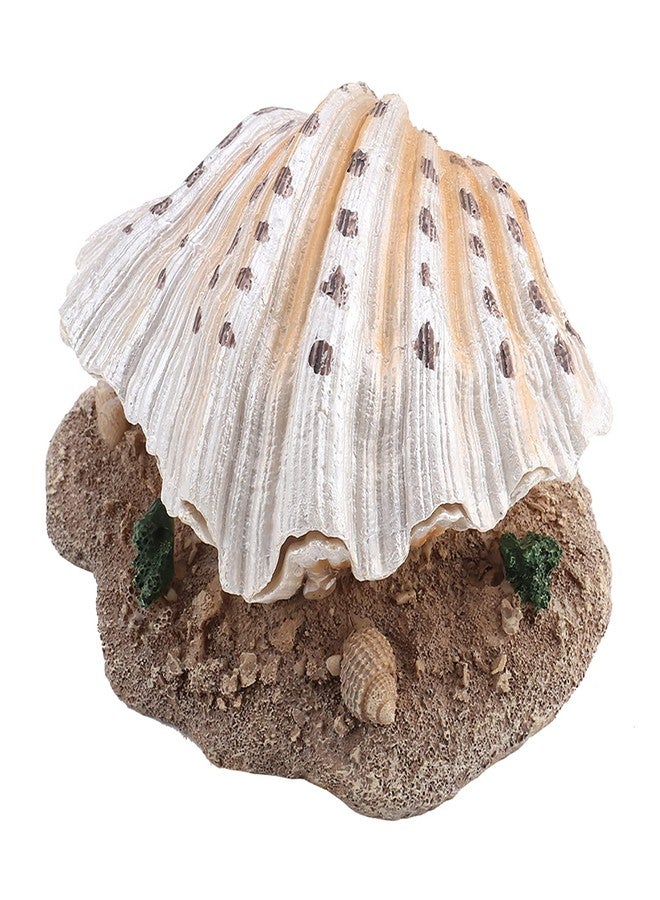 Mrisata Aquarium Decoration Coral Reef Aerating Action Ornament Fish Shell Pearl Bubbler Decoration Shell Pearl Air Stone Bubble Decor for Fish Aerating, Shell Pearl Decor - Image 2