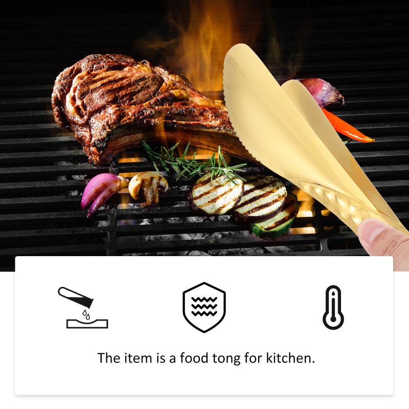 2 pcs Practical Food Clip Household Barbecue Tong Steak Serving Clamp for Home - Image 2