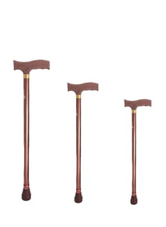 STARMED StarMed Adjustable Aluminium Walking Stick, Copper Color, Lightweight, for Elderly, Mountain, Hiking, Blind Men and Women  - Image 1