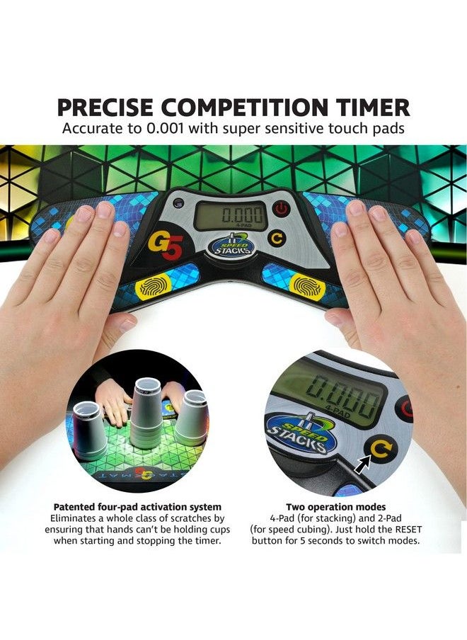 SPEED STACKS - ; G5 Stackmat (Timer And Mat) ; Accuracy To 0.001 Seconds Batteries Included ; Endorsed By Sport Stacking And Cubing Associations - Image 1